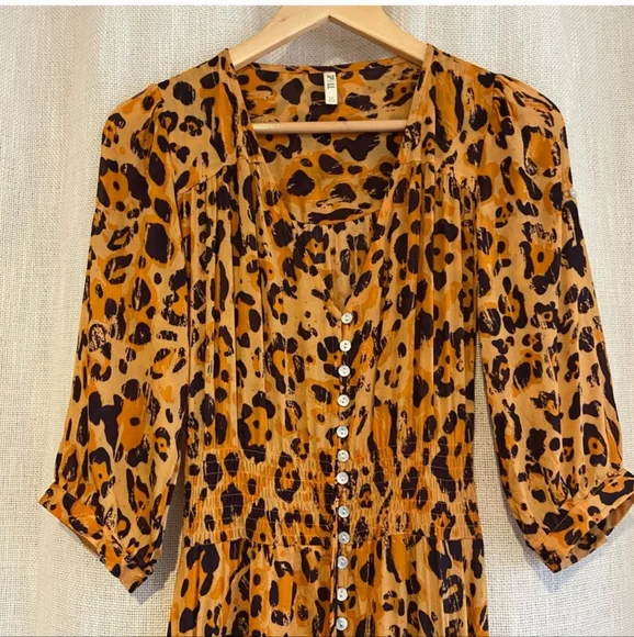 Spell Wild Ones Amber Gown Maxi Dress Leopard XS - Picture 4 of 6